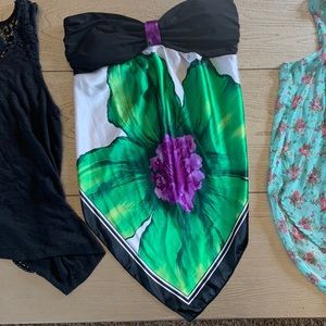 Strapless and backless top